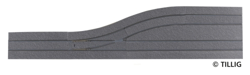 TILLIG 87612 - H0 Ausweiche links (1-spurig) Asphalt